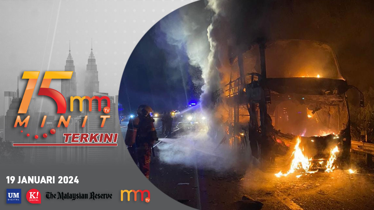 Bas ekspres bawa 17 penumpang ke utara terbakar