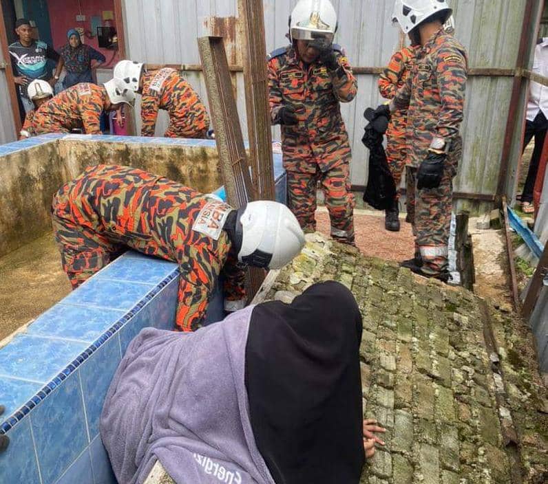 Pelajar cedera di paha dihempap runtuhan dinding konkrit asrama sekolah