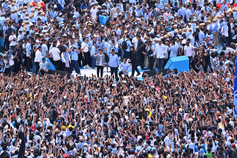 Pilpres 2024: Ratusan ribu hadir perhimpunan kempen terakhir