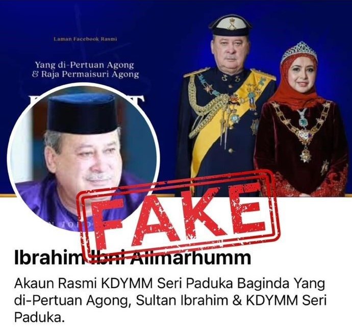 Akaun media sosial palsu guna identiti Agong