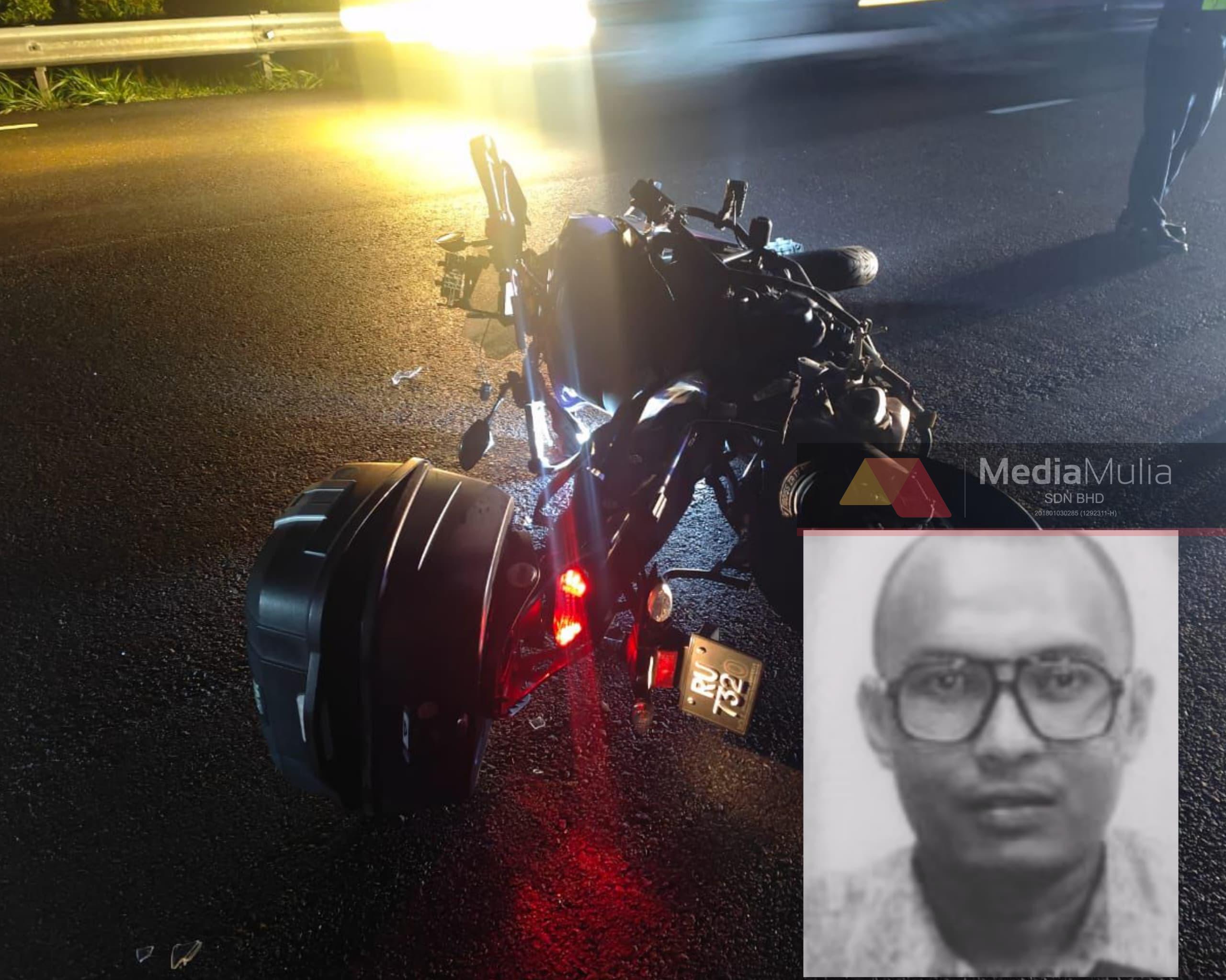 Separuh badan hancur, nahas motosikal berkuasa tinggi