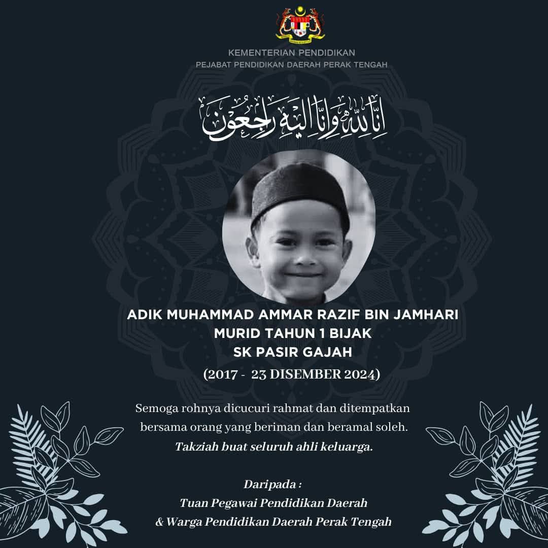 Kanak-kanak lelaki tujuh tahun lemas dalam tali air