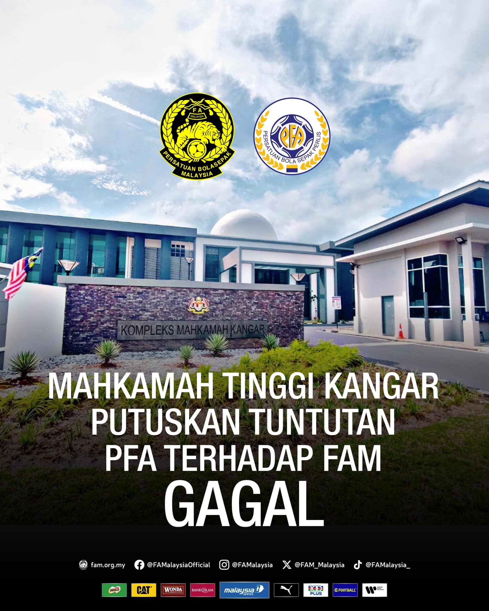 PFA gagal saman FAM