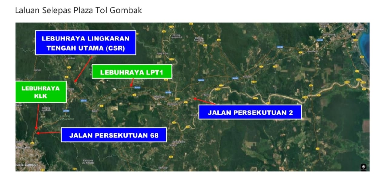 Empat laluan balik ke Pantai Timur