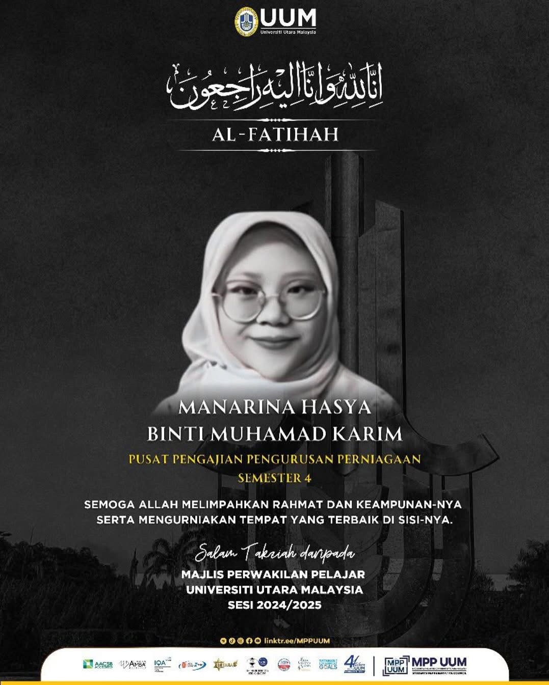 Pelajar maut dilanggar bas dalam kampus
