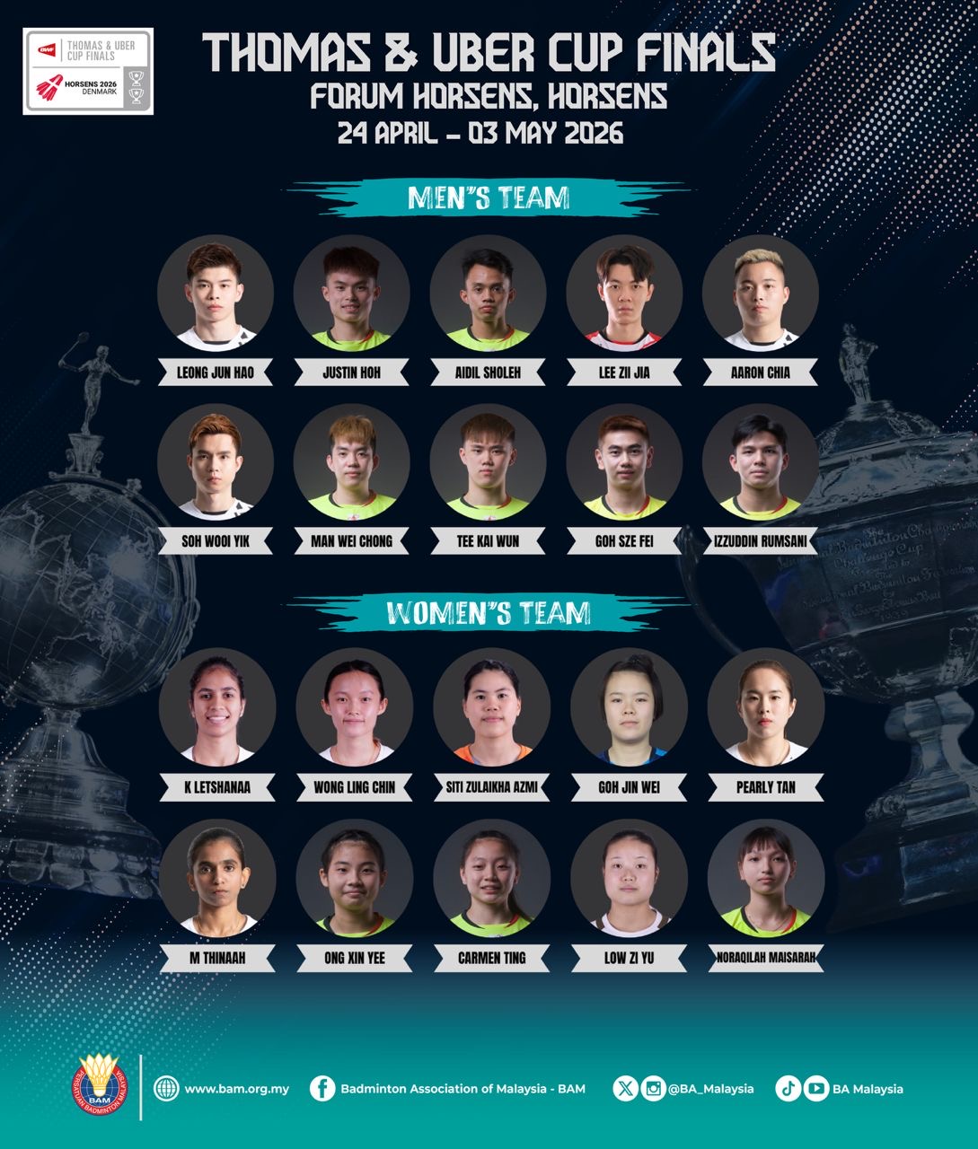 Sze Fei-Izzuddin lengkapkan skuad Piala Thomas Sze Fei-Izzuddin lengkapkan skuad Piala Thomas