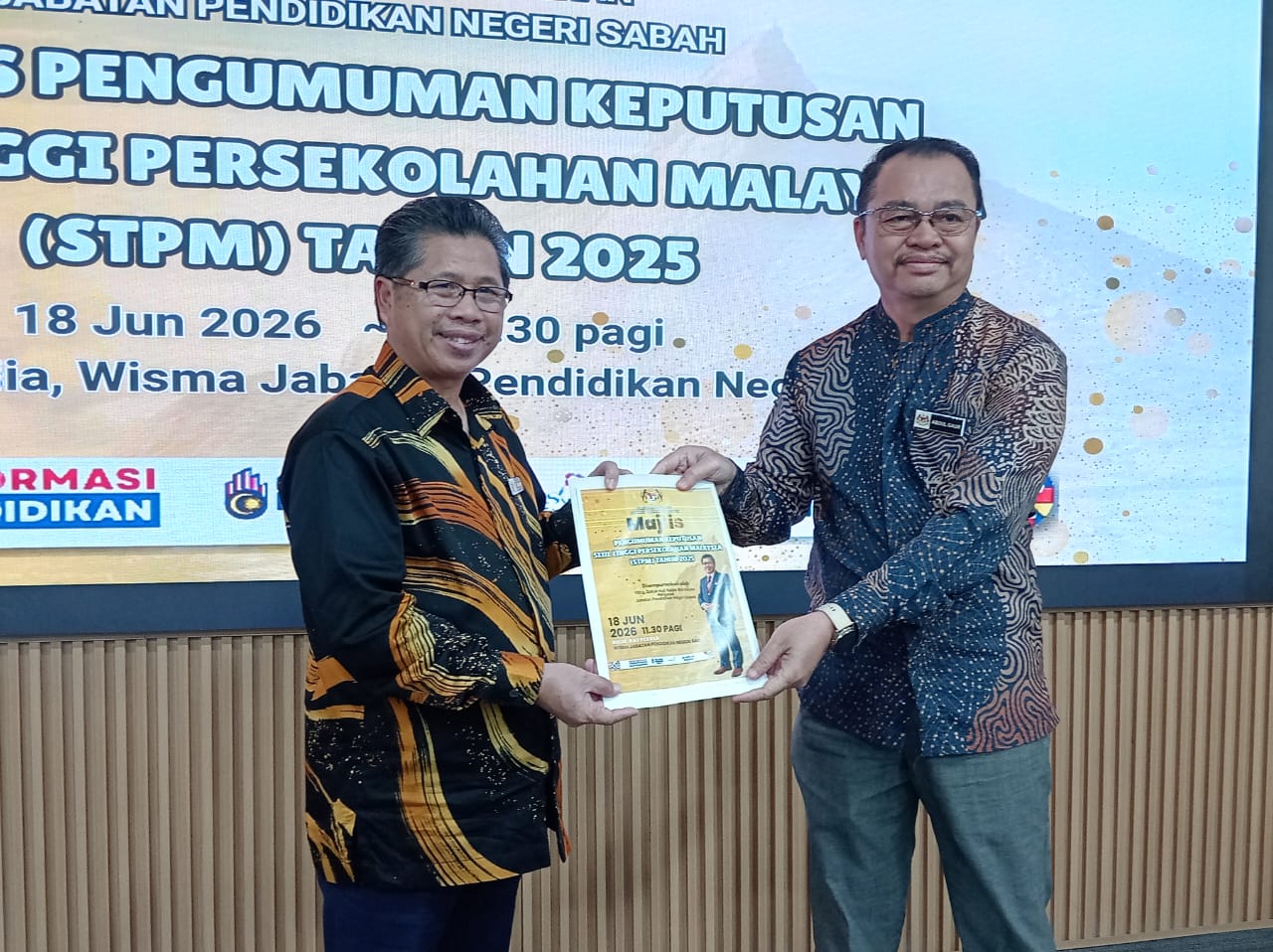 Pencapaian STPM Sabah meningkat Pencapaian STPM Sabah meningkat