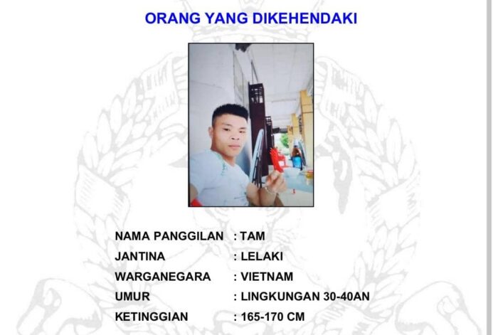 Polis buru lelaki Vietnam, suspek kes bunuh rakan senegara