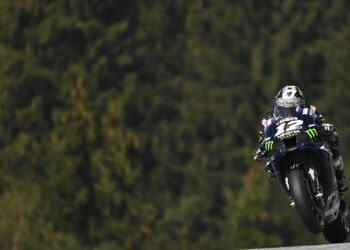 MAVERICK Vinales beraksi dalam pusingan kelayakan Grand Prix Austria di Litar Red Bull Ring, Spielberg hari ini. - AFP