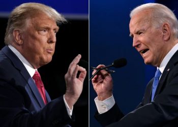 DONALD Trump dan Joe Biden berentap memenangi pilihan raya Presiden AS 2020. - AFP