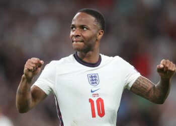 RAHEEM STERLING telah menyumbang empat gol dalam saingan Euro kali ini bersama skuad Three Lions.- AFP