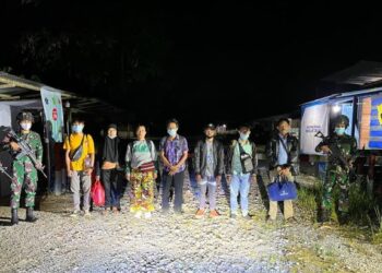 TUJUH PATI warga Indonesia yang berjaya ditahan oleh pasukan Ronda Jarak Jauh Tentera Darat Malaysia.
