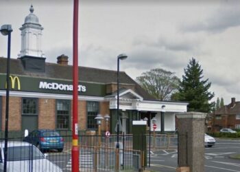 CAROLINE Fahny ditahan polis ketika berada di dalam kereta berhampiran restoran McDonald's di Birmingham.-AGENSI