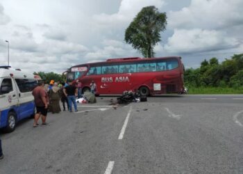 MANGSA Zain Abdullah maut di tempat kejadian berlaku di KM11 Jalan Kota Smarahan/Mambong (Simpang Taman Samarex) membabitkan sebuah motosikal jenis BMW G1200 dan kereta MPV Toyota Innova.
