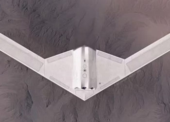 LAKARAN artis mengenai pesawat dron ‘kelawar putih’ yang didakwa dibangunkan Amerika Syarikat. – AGENSI