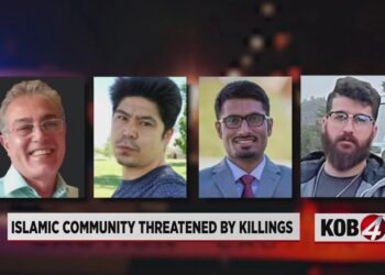 WAJAH keempat-empat lelaki Islam yang maut dibunuh di lokasi berbeza di New Mexico, AS.-AGENSI