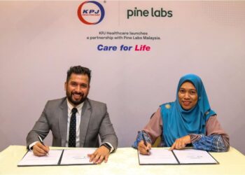 MAJLIS menandatangani kerjasama antara KPJ Healthcare dan Pine Labs.