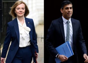 LIZ Truss (kiri) dan Rishi Sunak (kanan). - AFP
