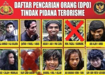 SENARAI anggota kumpulan militan di Sulawesi Tengah yang dikehendaki oleh pasukan keselamatan Indonesia. – AGENSI