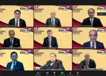 JALALUDDIN Alias ketika berucap dalam Mesyuarat Ke-24 Peringkat Menteri BIMP-EAGA secara maya hari ini. – Ihsan Kementerian Wilayah Persekutuan