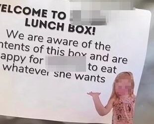 KANDUNGAN nota yang ditinggalkan oleh Ross Hunt dalam bekas makanan anaknya. - AGENSI   