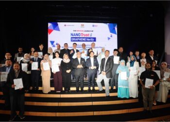 MAJLIS pelancaran skim pensijilan produk iaitu NANOTrust dan GRAPHENEVerify oleh NanoMalaysia Berhad di Kuala Lumpur, hari ini.
