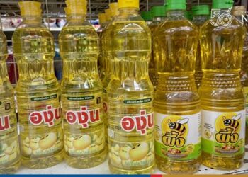 MINYAK masak kelapa sawit botol mengalami kenaikan harga sejak berbulan-bulan di Thailand.-AGENSI