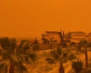 RIBUT Celia membawa debu dari gurun Sahara ke bahagian selatan
Sepanyol. – AGENSI