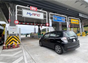 Gangguan perkhidmatan RFID di palza tol PLUS malam tadi, telah menjejaskan pengguna. - GAMBAR HIASAN