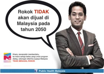 POSTER TN50 ketika Khairy bercakap mengenai jualan rokok.