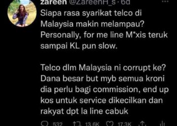 CIAPAN ZareenH_s  yang dimuat naik baru-baru ini di laman Twitter.