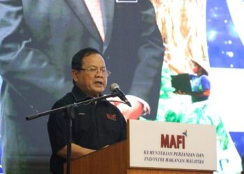 AHMAD Hamzah ketika berucap pada Seminar Pemadanan Pekerjaan Subsektor Tanaman anjuran Jabatan Pertanian di Wisma Tani, Putrajaya. - UTUSAN/AMREE AHMAD