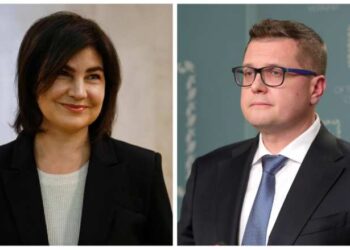 IRYNA Vanediktova dan Ivan Bakanov dipecat selepas disyaki bersubahat dengan pasukan tentera Russia. - AGENSI