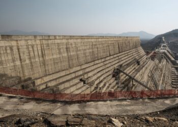 PEMBINAAN Grand Ethiopian Renaissance Dam (GERD) mencetuskan konflik antara Mesir, Ethiopia dan Sudan. - AFP