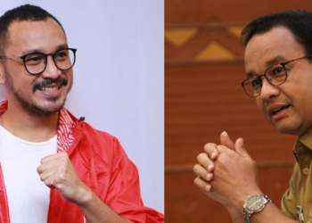 GIRING Ganesha (kiri) mahu masyarakat menolak Anies Baswedan dalm Pilpres 2021. - AGENSI