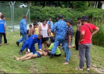 KEADAAN mayat mangsa lemas di Sungai Air Beruk, Kampung Padang Stang di  Gerik, Perak, semalam. - MEDIA SOSIAL