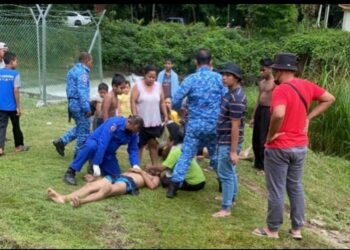 KEADAAN mayat mangsa lemas di Sungai Air Beruk, Kampung Padang Stang di  Gerik, Perak, semalam. - MEDIA SOSIAL