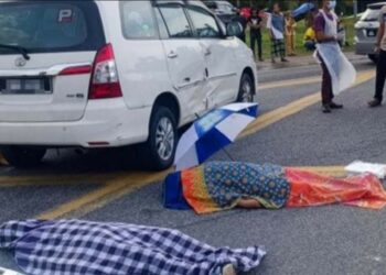 Mohd. Abdika Razali dan Rabiatuladawiah Saufi maut selepas motosikal berkuasa tinggi ditunggang mereka terlibat dalam kemalangan dengan sebuah Toyota Innova di Dungun, Terengganu.