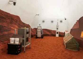 MARS Dune Alpha, habitat Mars simulasi NASA, di Pusat Angkasa Johnson agensi di Houston, Texas.-AGENSI