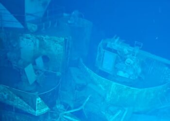 BANGKAI kapal perang USS Samuel B. Roberts ditemukan di Laut Filipina tahun lalu.-AGENSI
