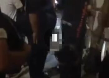 TANGKAP layar video suspek kes ragut yang ditahan di Jalan Macalister, George Town, Pulau Pinang kelmarin. - Pic SUMBER POLIS