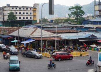 TINJAUAN peniaga warga asing di Pasar Tani Kekal Selayang, di sini hari ini.-UTUSAN/SHIDDIEQIIN ZON
