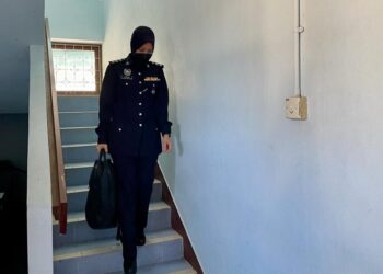 LATIFAH Abdul Aziz hadir sebagai saksi perbicaraan kes Ebit Lew di Mahkamah Majistret Tenom hari ini