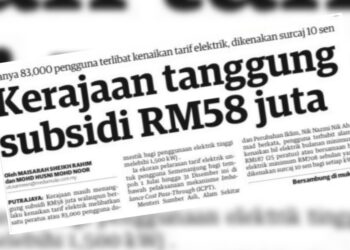 KERATAN laporan muka depan Utusan Malaysia semalam.