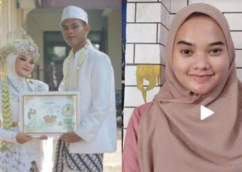 ANGGI Anggraeni menghilangkan diri sehari selepas majlis akad nikahnya di Rancabungur di Bogor.-AGENSI