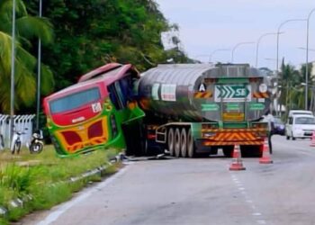 PEMANDU lori tangki yang merempuh sebuah bas sehingga meragut nyawa seorang kanak-kanak di simpang empat lampu isyarat, Kilometer 138.3, Jalan Johor Bahru-Seremban, Pekan Chaah, Segamat semalam mempunyai dua rekod kesalahan.