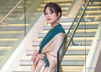 KUALA LUMPUR 5 Julai 2023 -Adriana Adnan semasa Sidang media dan tayangan telefilem Merewang Keluarga Pak Awang arahan Adlin Aman Ramlie di TGV Pavilion Bukit Jalil pada malam semalam. / M Firdaus M Johari
