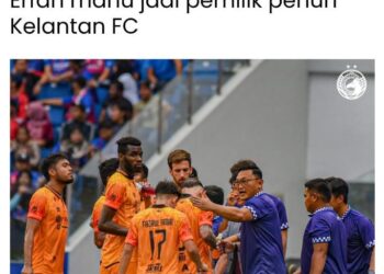 TANGKAP layar laporan Utusan Malaysia berkait kenyataan Erfan Gym & Fitness serius mahu mengambil alih Kelantan FC.