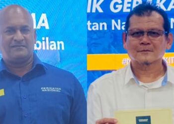 DATUK Sri Surash Sreenivasan (kiri) dan Zabidi merupakan dua calon yang telah diumumkan hari ini bagi mewakili PN bertanding pada PRN di Negeri Sembilan.