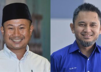 DANNI Rais (kiri) bertanding mewakili PN di kerusi DUN Klawang manakala Mohd. Najib bertanding di DUN Bagan Pinang.-UTUSAN/MOHD. SHAHJEHAN MAAMIN.